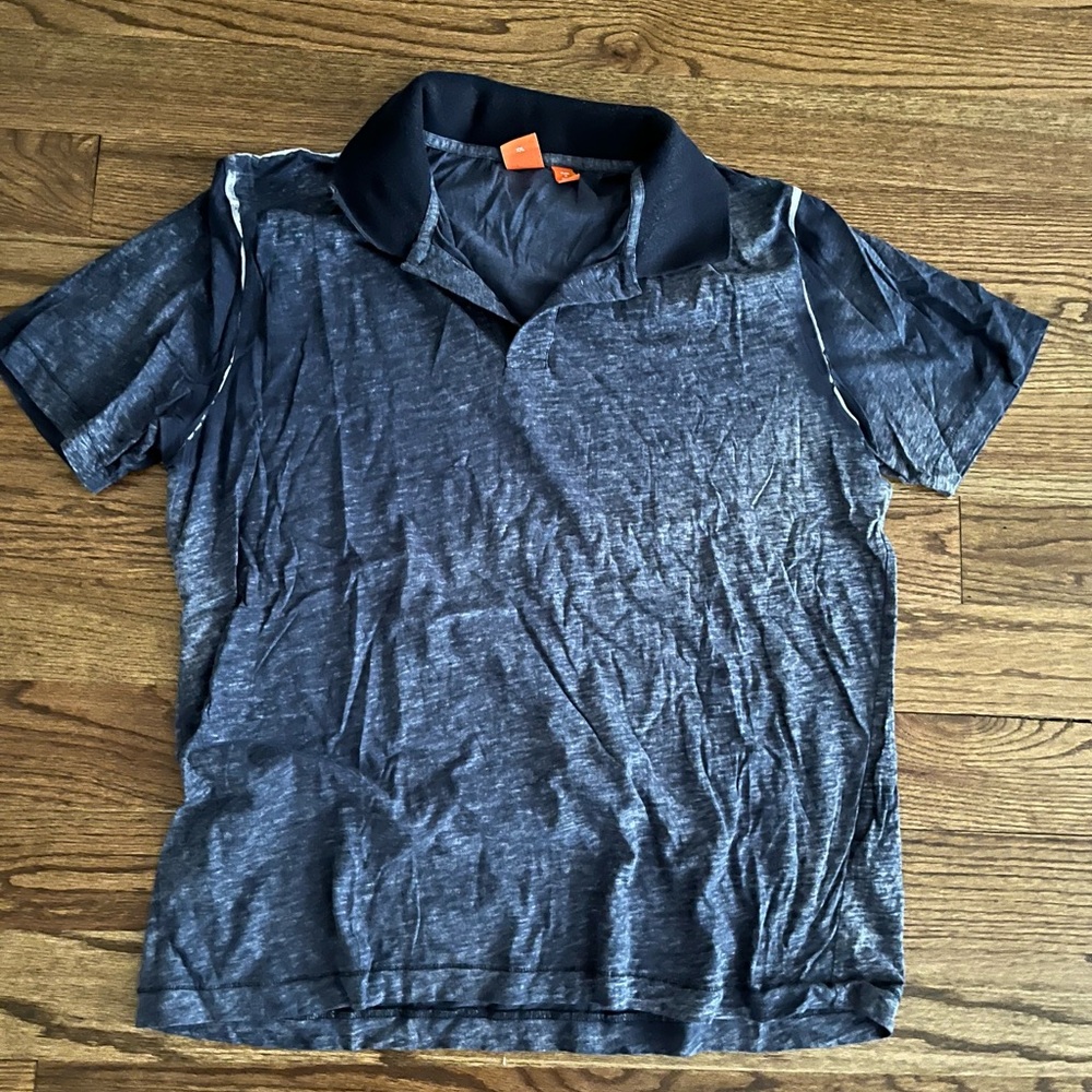 *EUC* Hugo Boss polo shirt, XXL (XL actual) Blue/Grey